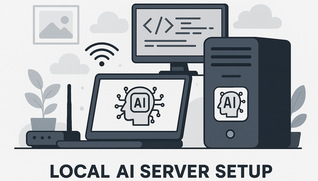 Local AI server setup for secure data processing